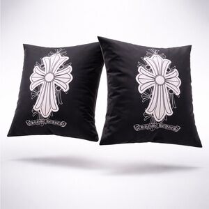 Chrome Hearts Black and White Cross Pillows